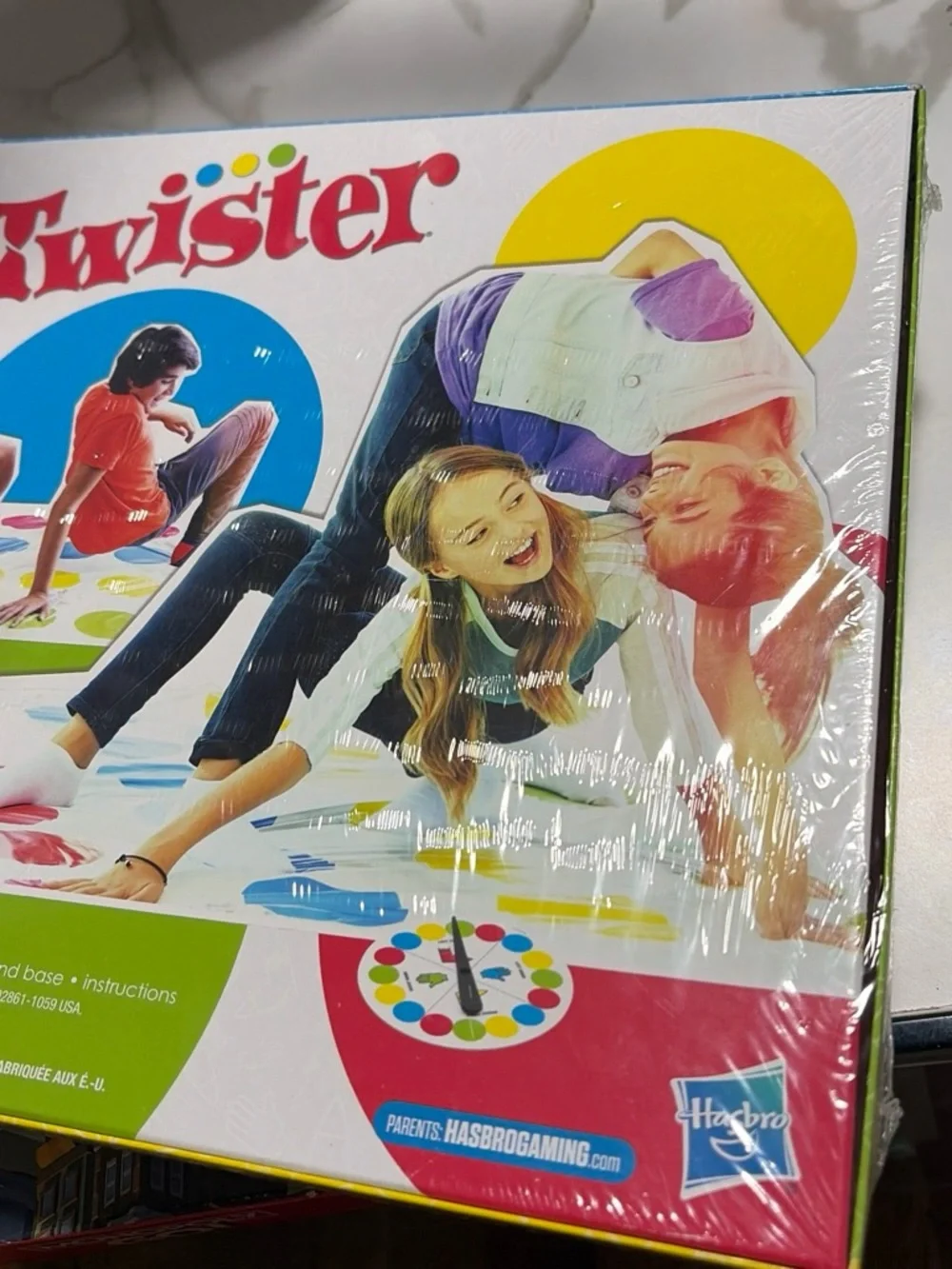 Hasbro Twister Packaging — Green, Red, Blue, Yellow